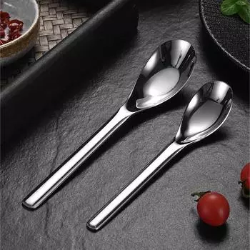 Утолщенная ложка из нержавеющей стали, креативная длинная ручка, гостиничный горшок, ложка, половник для супа, домашняя кухня, необходимые инструменты large