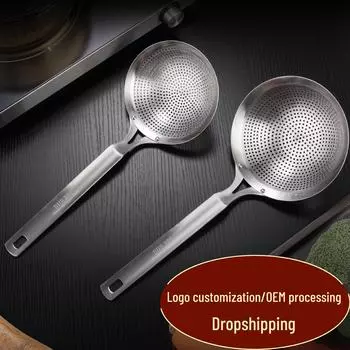 Утолщенная ложка-сито из нержавеющей стали 304 для пельменей и жарки Small (dense holes)