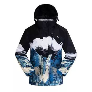 Утолщенная лыжная куртка для мужчин, ветрозащитная, водонепроницаемая, зимняя, для спорта на открытом воздухе, для пешего туризма, снежных курток M