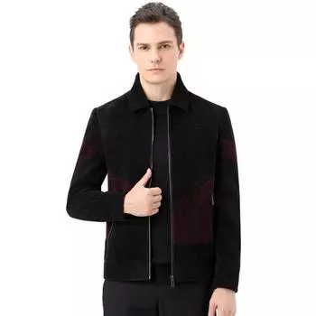 Утолщенная мужская шерстяная куртка, зимнее повседневное пальто с лацканами, индивидуальное короткое модное шерстяное пальто для мужчин молодого и среднего возраста 170