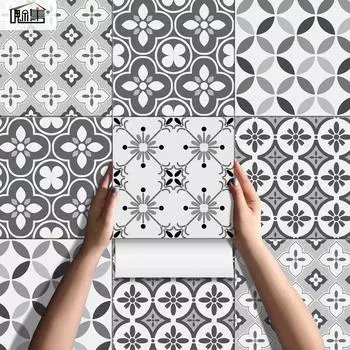 Утолщенная напольная плитка с кожурой и приклеиванием, виниловый пол, водонепроницаемая нескользящая виниловая плитка, съемные наклейки, плитка для кухни, гостиной, спальни, ванной комнаты 2020CM5pcs