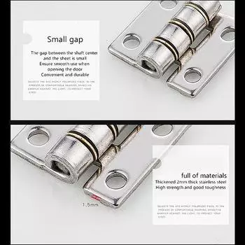 Утолщенная нержавеющая сталь 304, миниатюрная свободная маленькая петля, высококачественная прочная плоская бесшумная петля для алюминиевых дверей, дверей ванной комнаты