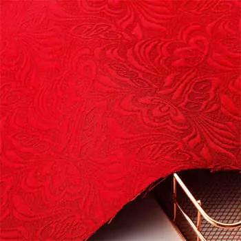 Утолщенная однотонная жаккардовая ткань DIY Ткань Ретро тисненая жаккардовая ткань с бабочками 145*100cm