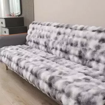 Утолщенная плюшевая подушка для дивана, нескользящие кожаные чехлы для дивана, новый мягкий чехол для дивана с кроликом, осенне-зимнее французское полотенце для дивана 70x70cm 1pcs