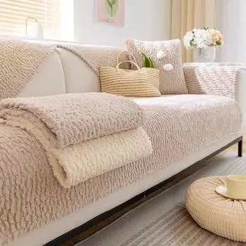 Утолщенная плюшевая подушка для дивана, зимний теплый коврик для дивана, полотенце, противоскользящие универсальные чехлы для диванов, домашние животные, детское мягкое одеяло для дивана для гостиной 70x70