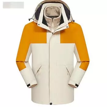 Утолщенная подкладка из серебристого лисьего бархата, ветрозащитная и водонепроницаемая мужская и женская куртка для альпинизма и активного отдыха XL