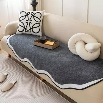 Утолщенная подушка для дивана из шенилла для гостиной, нестандартная форма, нескользящий чехол для дивана, подушка для сиденья, моющийся коврик для дивана 70x70cm 1pcs