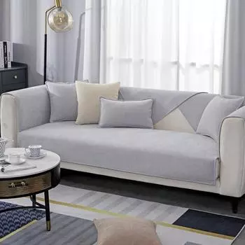 Утолщенная подушка для дивана из шенилла, универсальная для всех сезонов, легкая роскошная и высококачественная подушка, чехол для дивана, новая ткань для чехла 70*70cm