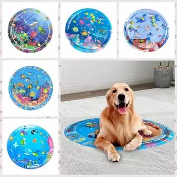 Утолщенная подушка для игр с льдом и водой для домашних животных, сенсорный коврик для игр с мультяшным котом, сенсорный коврик для игр с водой для кошек и собак Style C