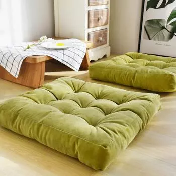 Утолщенная подушка для сиденья Квадратная подушка для сиденья Домашние подушки для сиденья Однотонные подушки Офисные подушки для стульев Мягкие квадратные подушки для сиденья