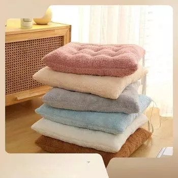 Утолщенная подушка для стула, приятная для кожи, плюшевая подушка для домашнего обеденного стула, подушка для офисного стула для студентов, спинка 40x40cm