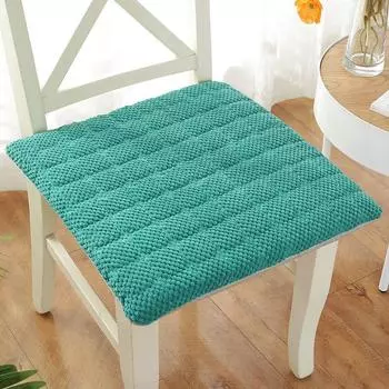 Утолщенная подушка для стула, вельветовая однотонная подушка для дома, гостиной, обеденного стула, подушка для офисного компьютерного кресла, ремень для подушки автокресла 25x35cm розовый