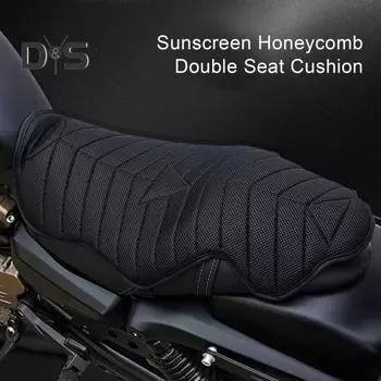 Утолщенная подушка сиденья мотоцикла, рассеивание тепла, профессиональная моющаяся подушка сиденья мотоцикла чёрный