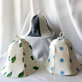 Утолщенная присоска для бани, шерстяная фетровая шапочка для сауны, напечатанная шапочка для сауны, для регулярного использования