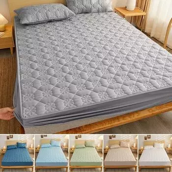 Утолщенная простыня, стеганый наматрасник, защита от пятен, покрывало для цветочной кровати, покрывала для односпальной двуспальной кровати размера «king-size» 80x200x30cm