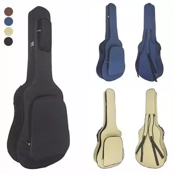 Утолщенная противоударная акустическая фолк-гитара 600D Oxford с регулируемыми ремнями и плечевыми ремнями для гитары кофейный