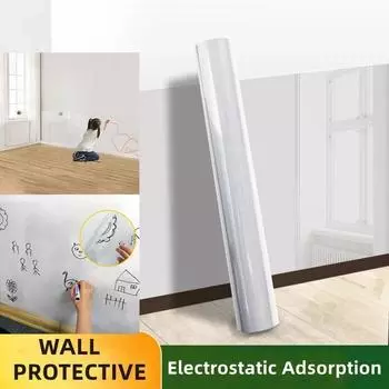 Утолщенная прозрачная электростатическая настенная защитная пленка, кухонная наклейка, маслостойкая водостойкая влагостойкая плитка, наклейка на стену шкафа 45cm*3m