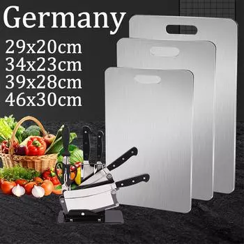 Утолщенная разделочная доска из нержавеющей стали, антибактериальная, устойчивая к плесени, бытовая разделочная доска, двухсторонняя доска для замешивания теста