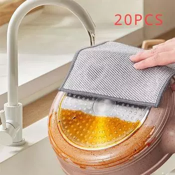 Утолщенная салфетка для чистки кухонное волшебное полотенце для мытья посуды тряпка для чистки металлической стальной проволоки инструмент для чистки микроволновой печи салфетка для мытья посуды Single Layer