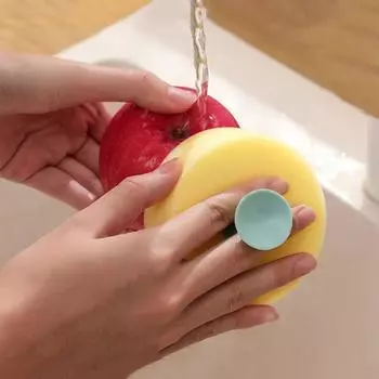 Утолщенная силиконовая губка для чистки щетки Съемная кухонная столешница щетка для кухни синий