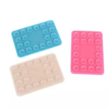 Утолщенная силиконовая присоска 20 квадратных присосок для мобильных телефонов, планшетов, багажных присосок, универсальная противоскользящая присоска синий