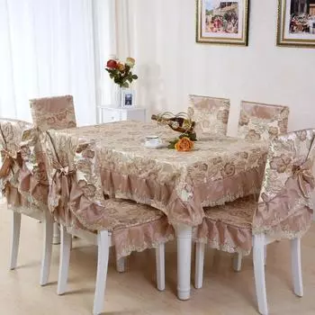 Утолщенная скатерть, чехол на подушку для стула, домашний обеденный стол, подушка для сиденья, чехол на спинку, лаконичный тканевый дышащий пылезащитный чехол chair 1 cover 1 back