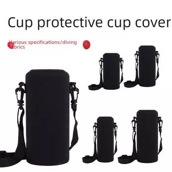 Утолщенная стеклянная термокружка с изоляцией и защитным чехлом для дайвинга