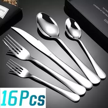 Утолщенная столовая ложка из нержавеющей стали 304, набор столовых приборов в западном стиле, нож для стейка, вилка, принадлежности для отелей, кофейная ложка, десертная ложка для льда