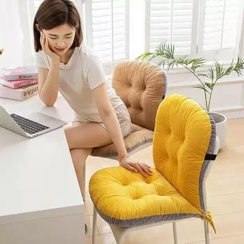 Утолщенная студенческая подушка для сиденья, подушка для зимнего офисного кресла, подушка для обеденного стула, подушка для ягодиц 1size оранжевый