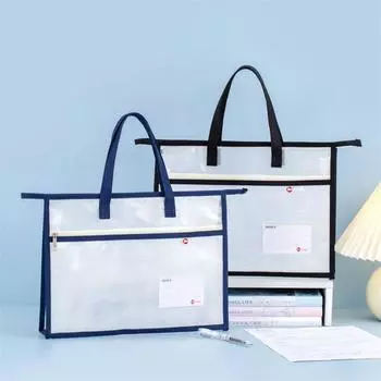 Утолщенная сумка на молнии, прозрачная сумка для документов и данных, сумка для хранения файлов формата А3/А4, сумка для хранения книг A4 фиолетовый