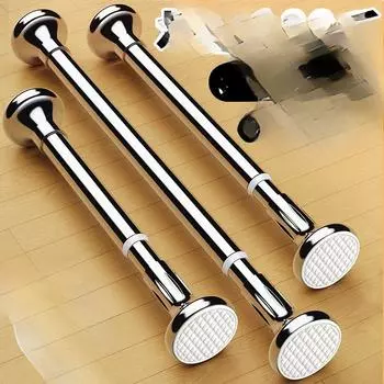 Утолщенная телескопическая штанга из нержавеющей стали без перфорации, карниз для штор, балконная штанга для сушки одежды, штанга для душевой занавески, штанга, подвесная штанга 35——50cm
