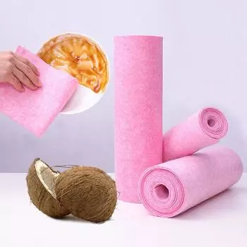 Утолщенная тряпка из кокосового волокна для мытья стола, впитывающая антипригарное масло, бытовая тряпка для мытья посуды из натуральной кокосовой скорлупы