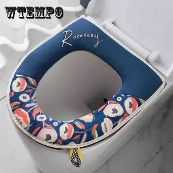 Утолщенная туалетная подушка Бытовой туалет Сиденье Подушка для туалета Крышка коврик Туалетный стул Зимний туалет Ferrule Pad Моющийся