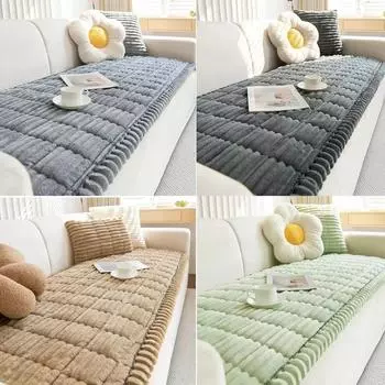Утолщенная вельветовая подушка для дивана, нескользящая декоративная ткань для гостиной, теплая пылезащитная мягкая бархатная спинка, подлокотники, полотенца 60x60cm 1pcs