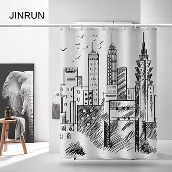 Утолщенная водонепроницаемая занавеска для ванной комнаты, устойчивая к плесени, занавеска для душа, занавеска для душевой перегородки, занавеска для душа, занавеска для ванной комнаты, бесплатная перфорация 80x180