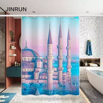 Утолщенная водонепроницаемая занавеска для ванной комнаты, устойчивая к плесени, занавеска для душа, занавеска для душевой перегородки, занавеска для душа, занавеска для ванной комнаты, бесплатная перфорация 80x180