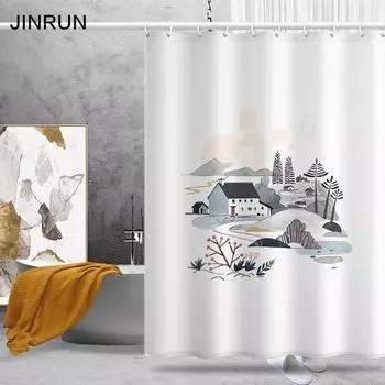 Утолщенная водонепроницаемая занавеска для ванной комнаты, устойчивая к плесени, занавеска для душа, занавеска для душевой перегородки, занавеска для душа, занавеска для ванной комнаты, бесплатная перфорация 80x180