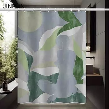 Утолщенная водонепроницаемая занавеска для ванной комнаты, устойчивая к плесени, занавеска для душа, занавеска для душевой перегородки, занавеска для душа, занавеска для ванной комнаты, бесплатная перфорация 80x180