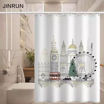 Утолщенная водонепроницаемая занавеска для ванной комнаты, устойчивая к плесени, занавеска для душа, занавеска для душевой перегородки, занавеска для душа, занавеска для ванной комнаты, бесплатная перфорация 80x180