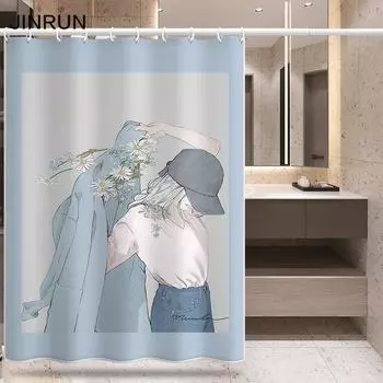 Утолщенная водонепроницаемая занавеска для ванной комнаты, устойчивая к плесени, занавеска для душа, занавеска для душевой перегородки, занавеска для душа, занавеска для ванной комнаты, бесплатная перфорация 80x180