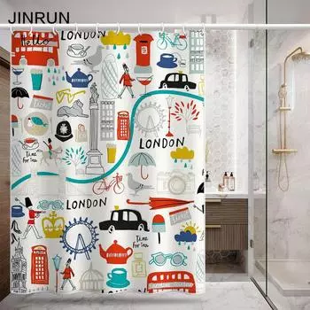 Утолщенная водонепроницаемая занавеска для ванной комнаты, устойчивая к плесени, занавеска для душа, занавеска для душевой перегородки, занавеска для душа, занавеска для ванной комнаты, бесплатная перфорация 80x180