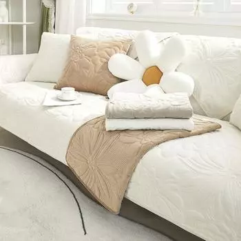 Утолщенная всесезонная универсальная ткань для диванной подушки, нескользящая, современный простой чехол на сиденье, универсальный кожаный нескользящий чехол для гостиной 70*70cm