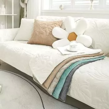 Утолщенная всесезонная универсальная ткань для диванной подушки, нескользящая, современный простой чехол на сиденье, универсальный кожаный нескользящий чехол для гостиной 70*70cm