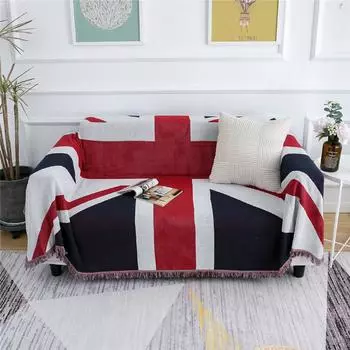 Утолщенное диванное полотенце с полным покрытием, диванная подушка, прикроватное полотенце, нитяное одеяло, декоративное одеяло, пылезащитный чехол 130*180cm