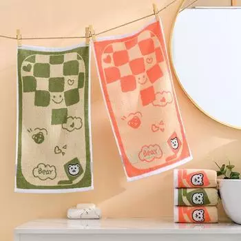 Утолщенное домашнее милое маленькое хлопковое полотенце 25*50 с героями мультфильмов 25*50CM