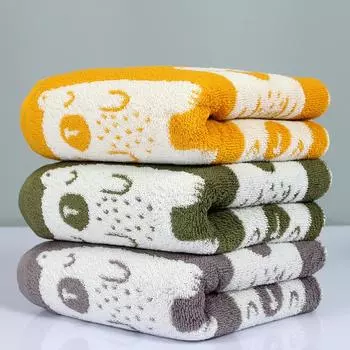 Утолщенное домашнее полотенце для лица А-класса, полотенце из чистого хлопка 35*72cm жёлтый