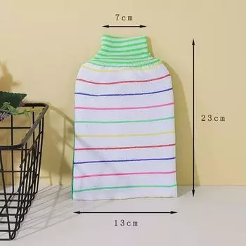 Утолщенное мягкое банное полотенце и отшелушивающие перчатки для женщин и мужчин — бережное, но эффективное средство для глубокого очищения. синий