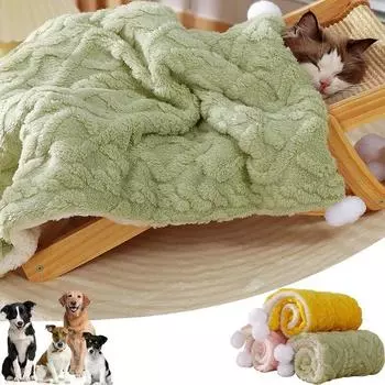 Утолщенное одеяло для домашних животных, зимний теплый спальный коврик для домашних животных для собак, кошек, пушистый мягкий диван для кошек, подушка для дивана, коврик для щенка и котенка, товары для домашних животных S-36x50cm зелёный