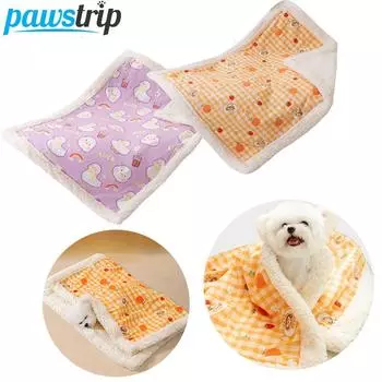 Утолщенное одеяло для собак, мягкий коврик для кровати для собак, удобный теплый коврик для сна для собак, коврик для маленьких собак, коврик для щенков, одеяло для кошек, товары для домашних животных 30x50cm коричневый