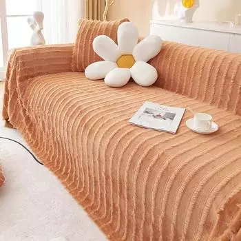 Утолщенное одеяло из синели, классическое черное полосатое одеяло для дивана, летнее нескользящее одеяло для дивана, офисная шаль, подушка, чехлы для дивана 180x130